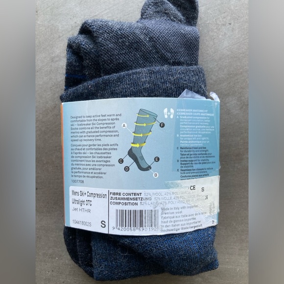 New Wool Blend Men’s Ski Compressions Ski Socks - Picture 2 of 2